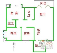 荟景豪庭3室2厅2卫120㎡户型图