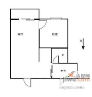 鹿璟村1室1厅1卫74㎡户型图