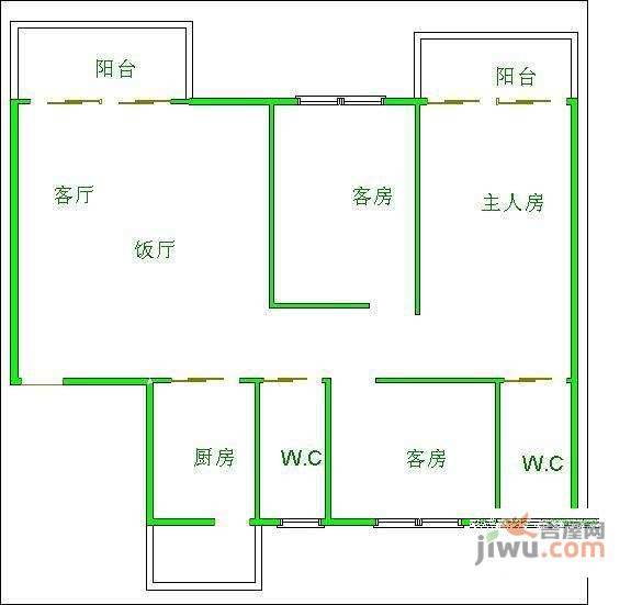 鹿璟村4室2厅2卫230㎡户型图