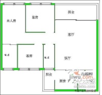 鹿璟村3室2厅1卫124㎡户型图