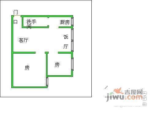 岐丰广场2室2厅1卫户型图