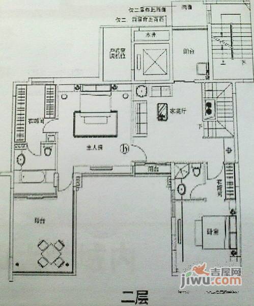 环湖花园4室2厅3卫210㎡户型图