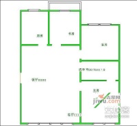 玫瑰园山水居3室2厅1卫110㎡户型图