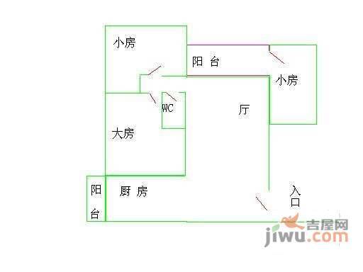 珠江半岛花园3室2厅1卫125㎡户型图