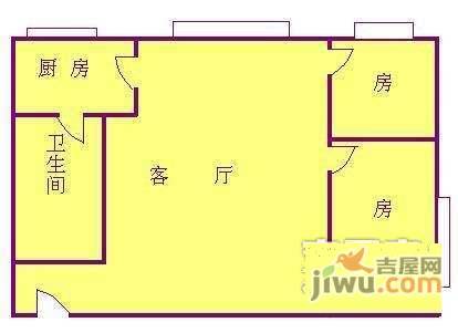 珠江半岛花园2室1厅1卫86㎡户型图