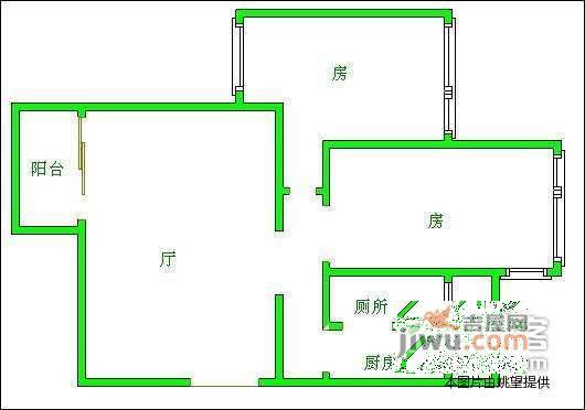 怡景丽苑2室2厅2卫95㎡户型图