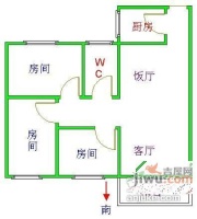 黄岐明珠广场3室2厅1卫79㎡户型图