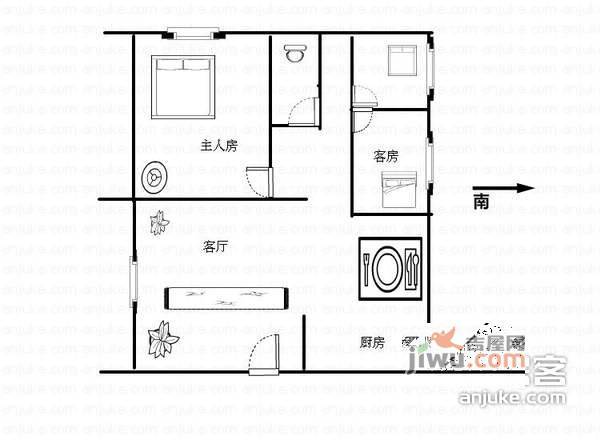 奥园华庭3室2厅2卫131㎡户型图