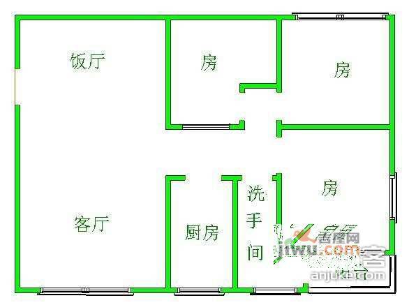 碧翠豪城3室2厅2卫147㎡户型图