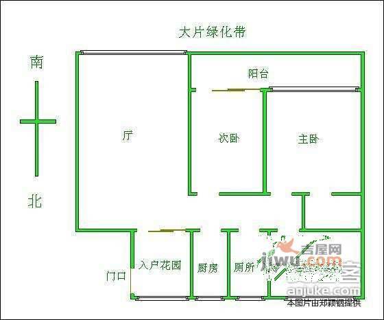 慧港国际3室2厅2卫91㎡户型图