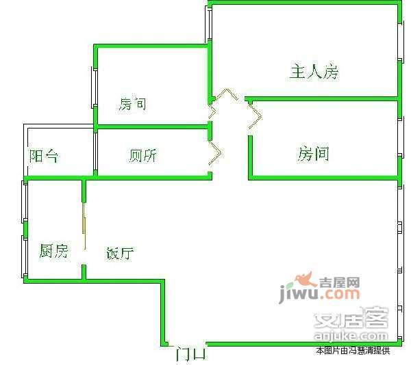 慧港国际3室2厅1卫户型图