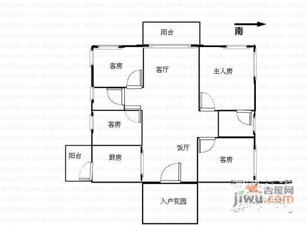 乐宜居4室2厅2卫168㎡户型图