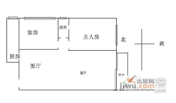 汇银城市花园2室2厅2卫102㎡户型图