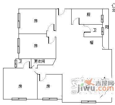 汇银城市花园4室2厅2卫户型图