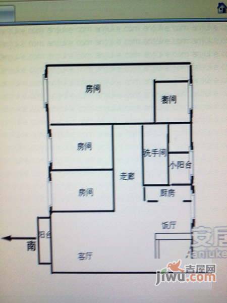 宝翠花园3室2厅2卫118㎡户型图