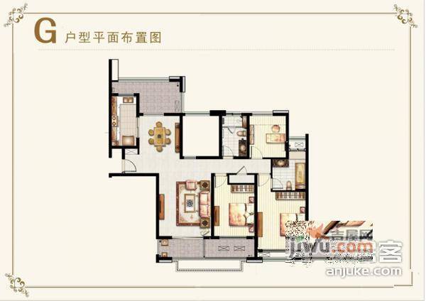 万科金色家园4室2厅2卫180㎡户型图