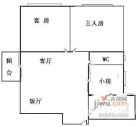 惠景城3室2厅1卫105㎡户型图