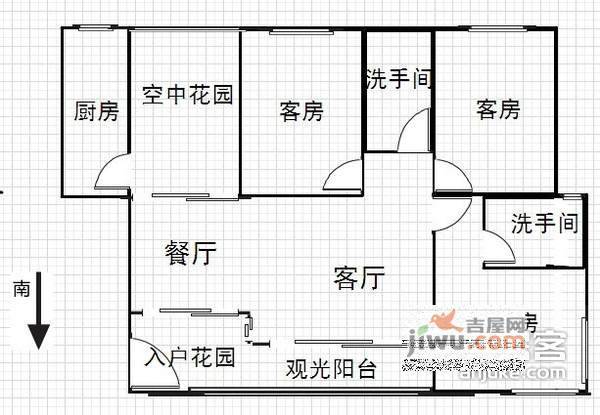 依云水岸一期3室2厅2卫153㎡户型图