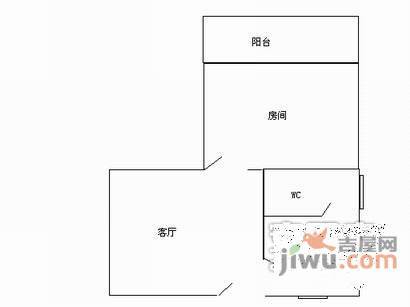 旭景豪庭1室1厅1卫45㎡户型图