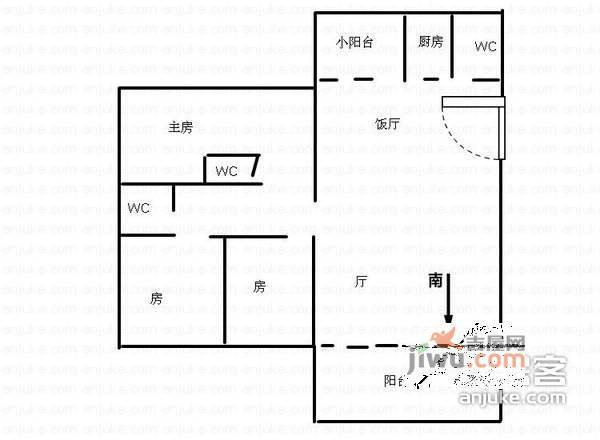 碧桂花城别墅3室2厅2卫186㎡户型图