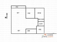 紫竹公寓3室2厅2卫户型图