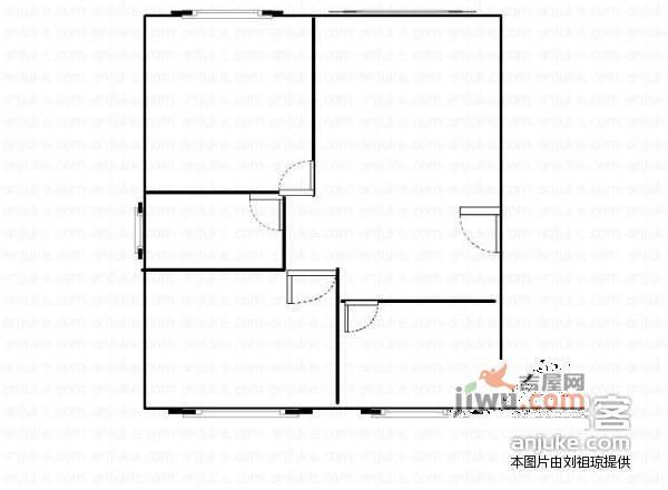 鑫隆广场3室2厅1卫107㎡户型图