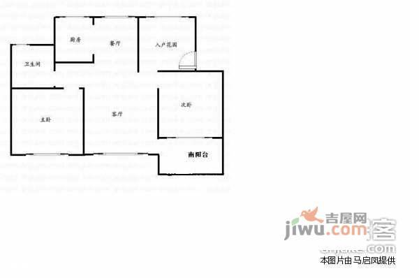 绿地21城樨桂园2室1厅1卫83㎡户型图