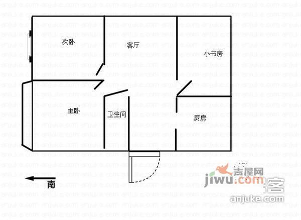 宝城名邸3室2厅1卫户型图