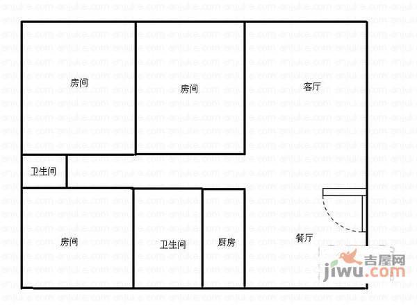 水岸花园3室2厅2卫134㎡户型图