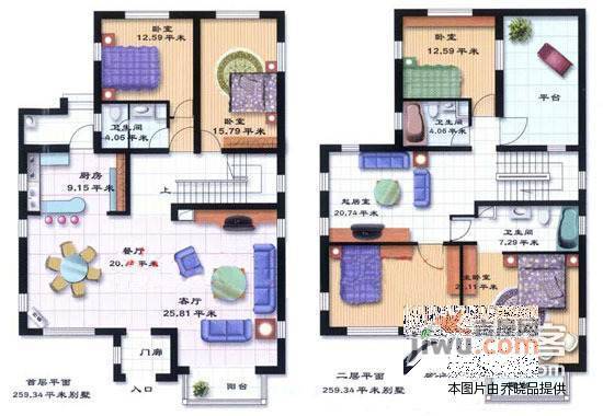 昆山银泰花园5室2厅3卫户型图