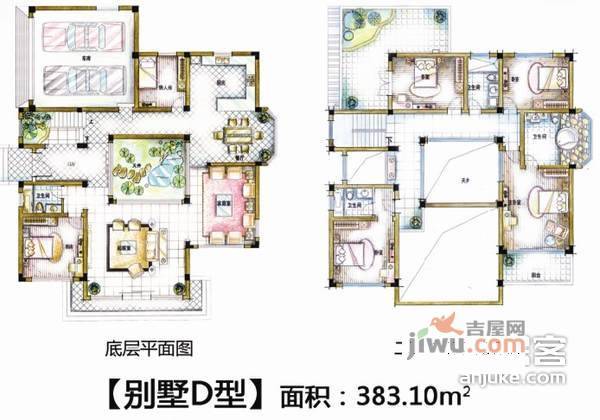 卿峰丽景5室3厅3卫户型图