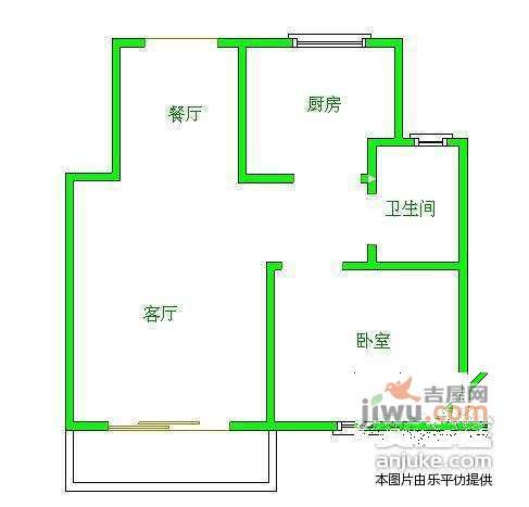 绿地21城合欢园2室2厅1卫91㎡户型图